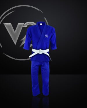 "V2B Judo Uniform: Cotton-Polyester Reinforced Stitching