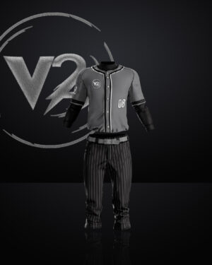 "Classic Gray and Black Baseball Uniform Set"