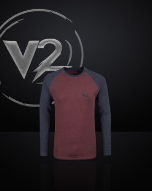"Premium Maroon and Grey Full Sleeve Gym Jersey"