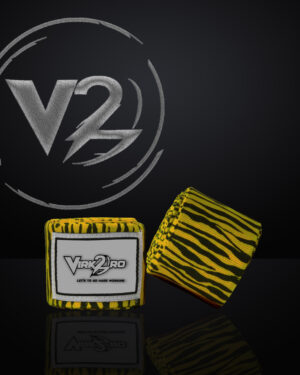"Yellow Hand Straps with Black Tiger Print"