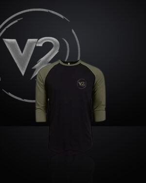 "Black and Green Sleeve Jersey Shirt"